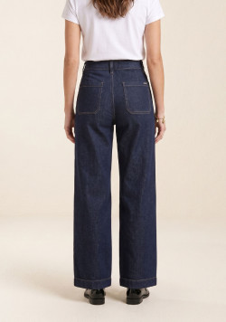 Jean large femme 100% coton brut