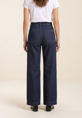 Jean large femme 100% coton brut Jean large femme 100% coton brut