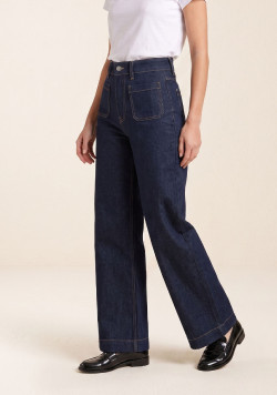 Jean large femme 100% coton brut