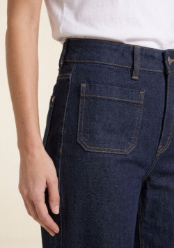 Jean large femme 100% coton brut