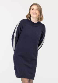 Robe pull manches longues Bleu marine Femme - EOM