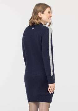 Robe pull manches longues Bleu marine Femme - EOM