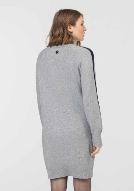 Robe pull Manches longues Grise Femme - EOM Robe pull Manches longues Grise Femme - EOM