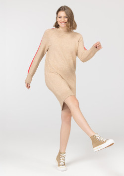 Robe pull Manches longues Beige Femme - EOM