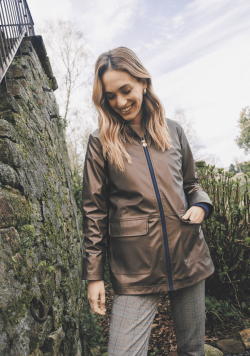 Ciré Femme doublé polaire marron irisé