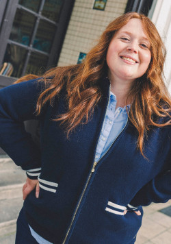 Veste manches longues Bleu marine Femme