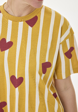 Pyjama femme manches courtes jaune à motif Pyjama femme manches courtes jaune à motif