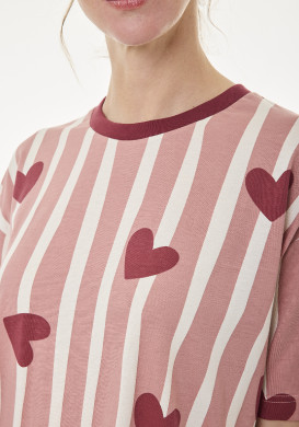 Pyjama femme manches courtes rose à motif Pyjama femme manches courtes rose à motif