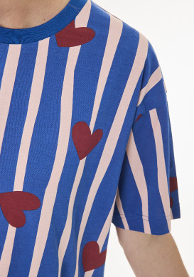 Pyjama femme manches courtes bleu à motif Pyjama femme manches courtes bleu à motif