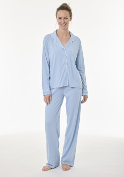 Ensemble Pyjama long Bleu ciel Femme