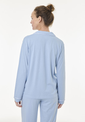 Ensemble Pyjama long Bleu ciel Femme Ensemble Pyjama long Bleu ciel Femme