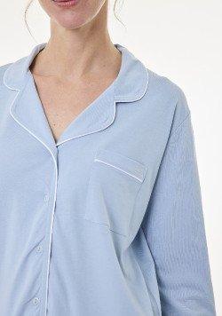 Ensemble Pyjama long Bleu ciel Femme