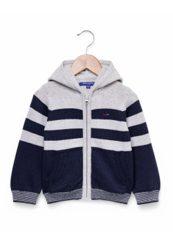 Gilet tricot bleu marine Garçon