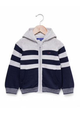 Gilet tricot bleu marine Garçon