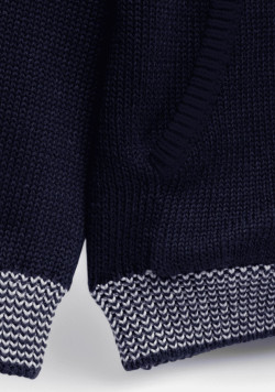Gilet tricot bleu marine Garçon