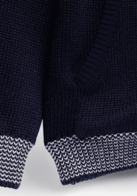 Gilet tricot bleu marine Garçon