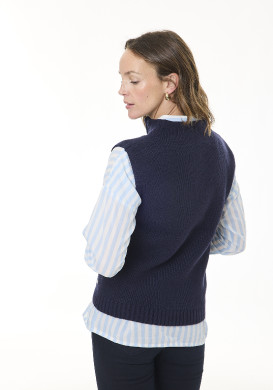 Pull sans manches Femme bleu marine Pull sans manches Femme bleu marine