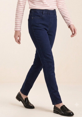 Jean taille réglable Bleu Marine Femme Jean taille réglable Bleu Marine Femme