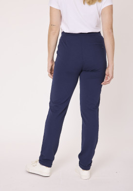 Pantalon femme coupe carotte marine Pantalon femme coupe carotte marine