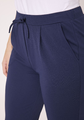 Pantalon femme coupe carotte marine Pantalon femme coupe carotte marine
