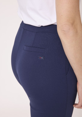 Pantalon femme coupe carotte marine Pantalon femme coupe carotte marine