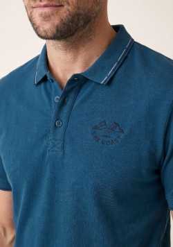 Polo manches courtes 100% coton Bleu Homme