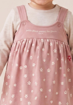 Ensemble Robe et Tee shirt Rose Bébé Fille
