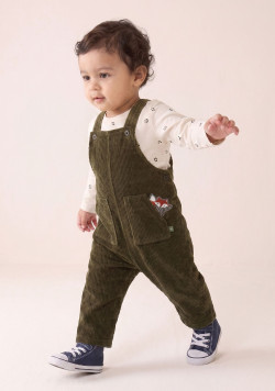 Ensemble salopette et tee shirt manches longues 100% coton Bébé Garçon
