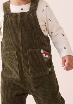 Ensemble salopette et tee shirt manches longues 100% coton Bébé Garçon