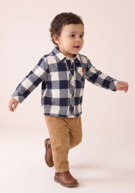 Ensemble Pantalon et chemise à carreaux Bébé Garçon Ensemble Pantalon et chemise à carreaux Bébé Garçon