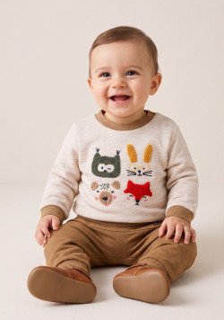 Ensemble pantalon et sweat 100% coton Bébé Garçon