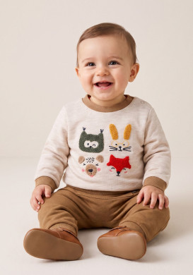 Ensemble pantalon et sweat 100% coton Bébé Garçon Ensemble pantalon et sweat 100% coton Bébé Garçon