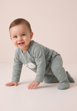 Ensemble mixte pantalon et haut Vert d'eau Bébé