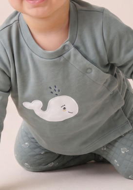 Ensemble mixte pantalon et haut Vert d'eau Bébé Ensemble mixte pantalon et haut Vert d'eau Bébé