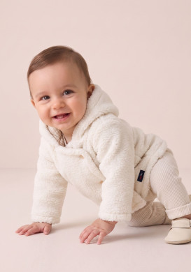 Manteau écru sherpa Bébé Manteau écru sherpa Bébé