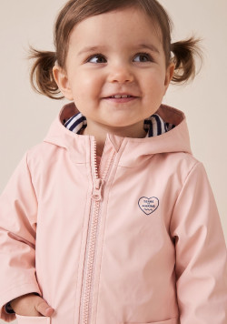 Ciré rose Bébé à capuche