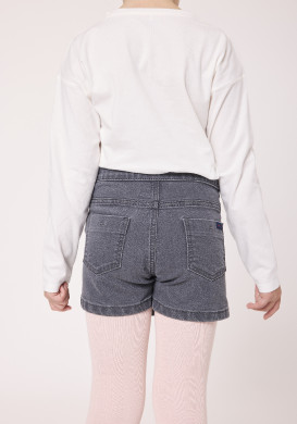 Jupe short fille en jean gris Jupe short fille en jean gris