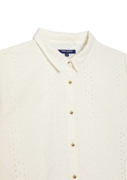 Chemise femme broderie anglaise écru