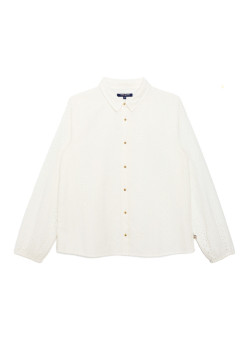 Chemise femme broderie anglaise écru