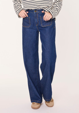 Jean large femme brut 100% coton - EOM Jean large femme brut 100% coton - EOM