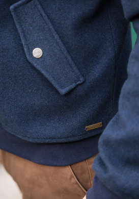Veste homme col sherpa bleu marine Veste homme col sherpa bleu marine
