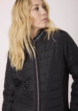 Vezste doublée polaire bi-matière Noir Femme