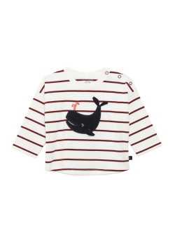 Marinière manches longues 100% coton bordeaux Bébé Garçon