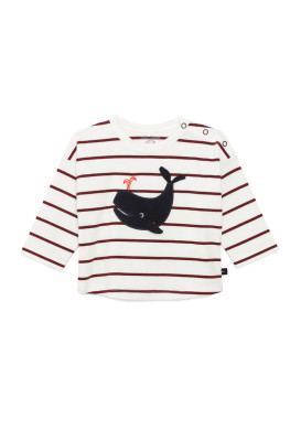 Marinière manches longues 100% coton bordeaux Bébé Garçon Marinière manches longues 100% coton bordeaux Bébé Garçon