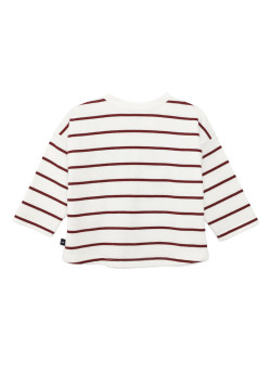 Marinière manches longues 100% coton bordeaux Bébé Garçon
