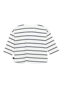 Marinière manches longues bleu 100% coton Bébé Fille