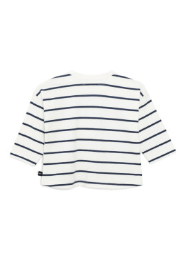 Marinière manches longues bleu 100% coton Bébé Fille Marinière manches longues bleu 100% coton Bébé Fille