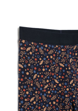 Legging réversible Bleu marine et Imprimé Fille