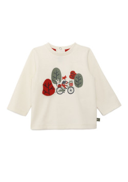 T-shirt manches longues bébé garçon beige 100% coton