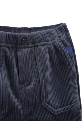 Pantalon velour bleu marine Bébé Garçon Pantalon velour bleu marine Bébé Garçon